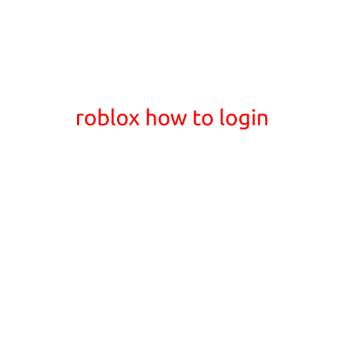 Roblox: How to Login