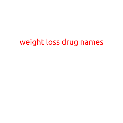 Weight Loss Drug Names: A Comprehensive List