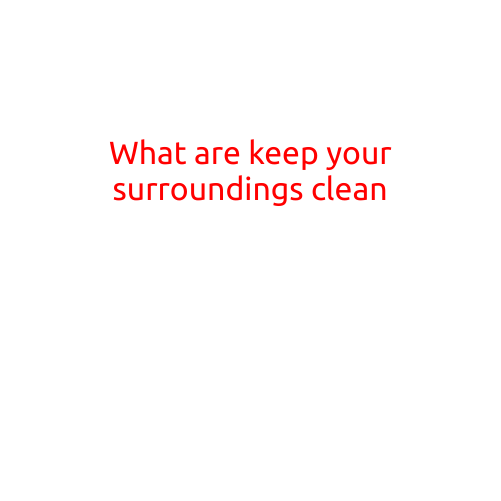 What are the Most Effective Ways to Keep Your Surroundings Clean?