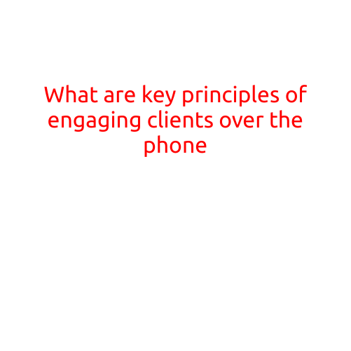 What are the Key Principles of Engaging Clients Over the Phone?