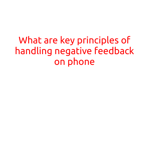 What are the Key Principles of Handling Negative Feedback on the Phone?