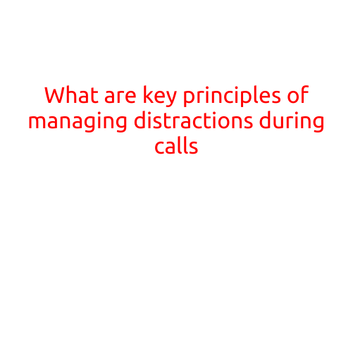 What are the Key Principles of Managing Distractions During Calls?