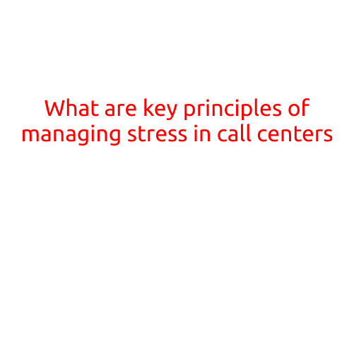 What are the Key Principles of Managing Stress in Call Centers?