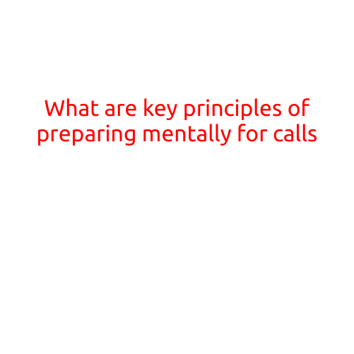 What are the Key Principles of Preparing Mentally for Calls?