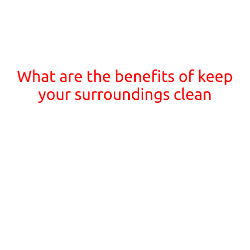 What are the Benefits of Keeping Your Surroundings Clean?