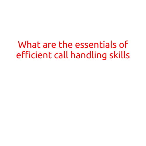 What are the Essentials of Efficient Call Handling Skills?