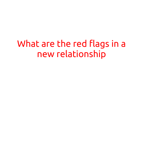 What are the Red Flags in a New Relationship?