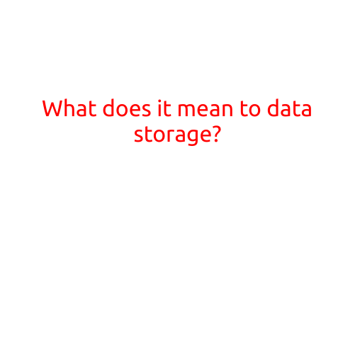 What Does It Mean to "Data Storage"?