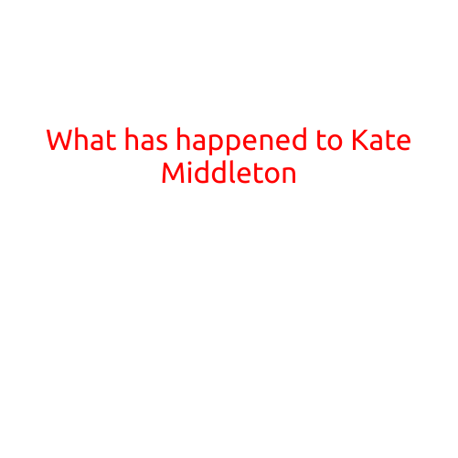 What has Happened to Kate Middleton?