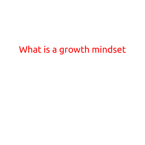 What is a Growth Mindset?