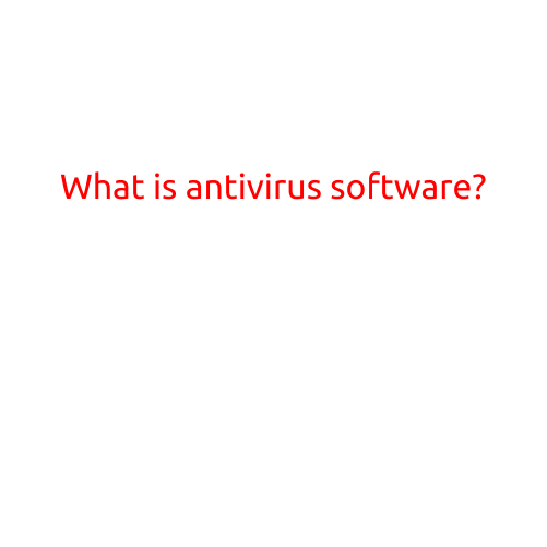 What is Antivirus Software?