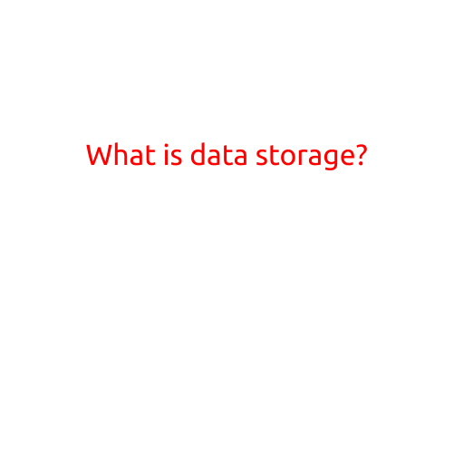 What is Data Storage?