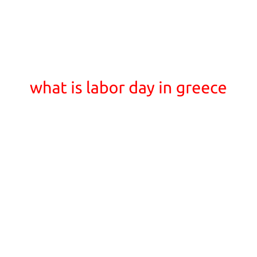 What is Labor Day in Greece?