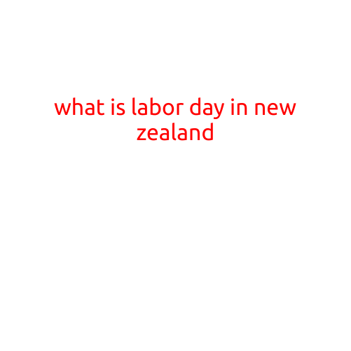 What is Labour Day in New Zealand?