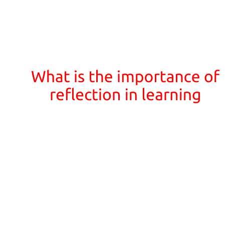 What is the Importance of Reflection in Learning?