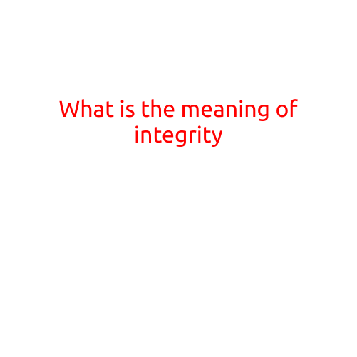 What is the Meaning of Integrity?