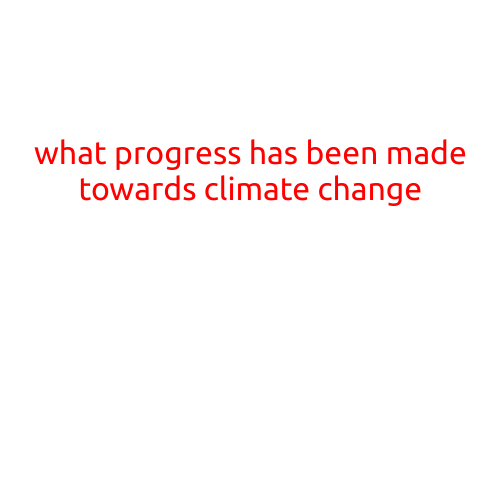 What Progress Has Been Made Towards Climate Change?