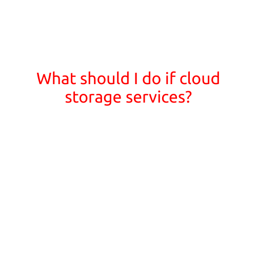 What to Do If Cloud Storage Services Fail or Disappoint You