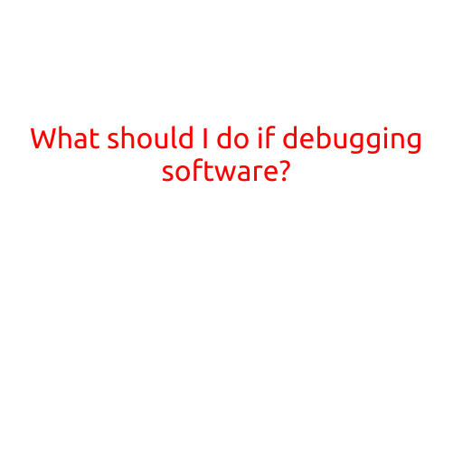 What Should I Do If Debugging Software?