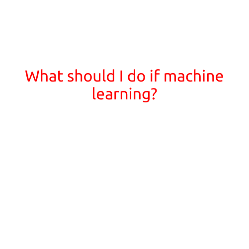 What Should I Do if Machine Learning?