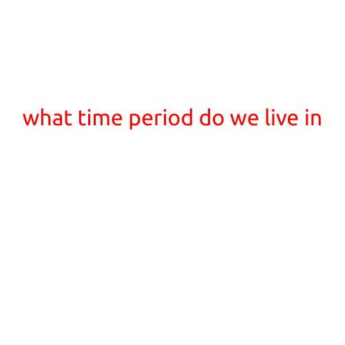 What Time Period Do We Live In?