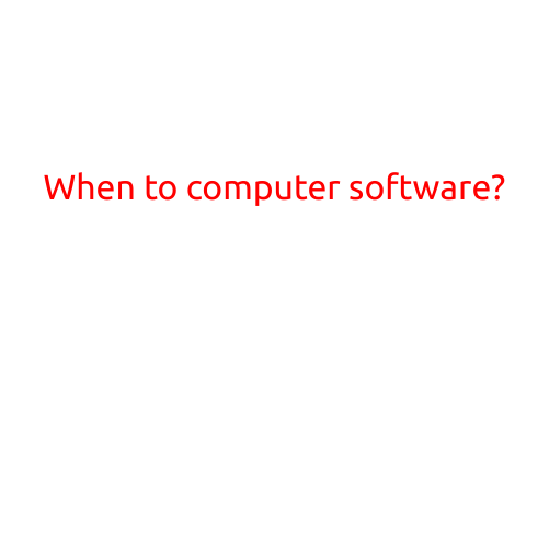 When to Develop Custom Computer Software?