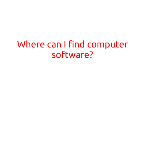 Where Can I Find Computer Software?