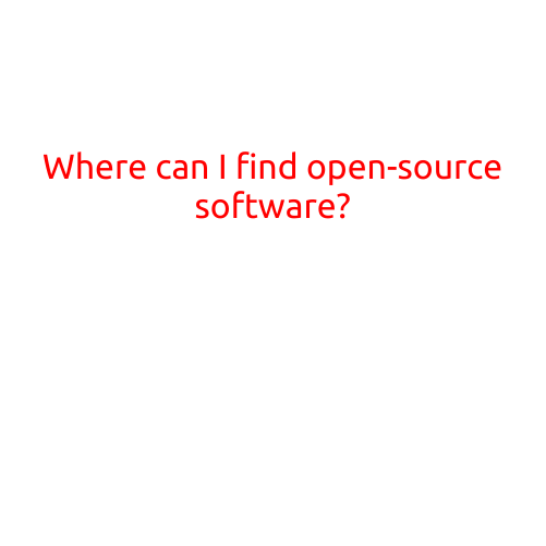 Where Can I Find Open-Source Software?