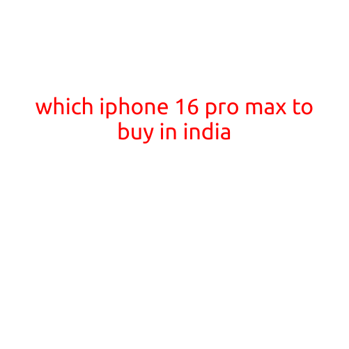 Which iPhone 16 Pro Max to Buy in India