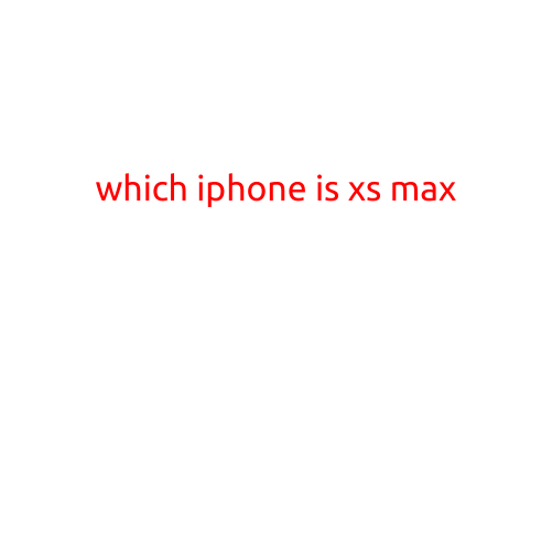 Which iPhone is XS Max?