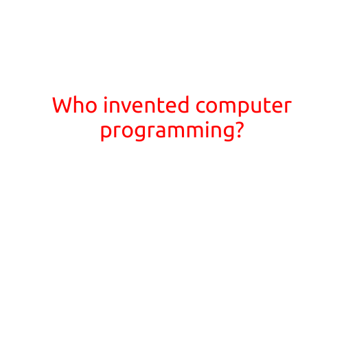 Who Invented Computer Programming?