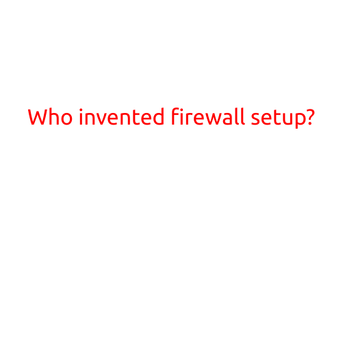 Who Invented the Firewall Setup?